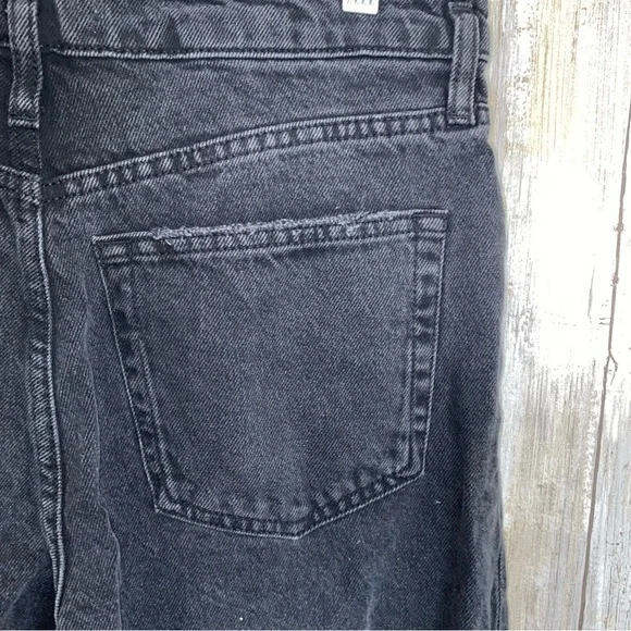 Zara Black High Rise Straight Leg Jeans - Picture 7 of 7